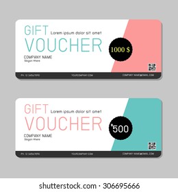 Gift voucher template and modern pattern. Voucher template with premium pattern, gift Voucher template with colorful pattern. bright concept. Vector illustration