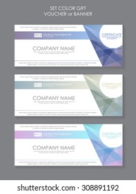 Gift voucher template modern pattern. Pricing Table Template with Three Plan Type. Graphic Design on Gray Background. Three tariffs. interface for the site. Vector banner for web app