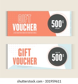 Gift voucher template modern pattern vector design