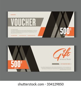 Gift voucher template modern pattern vector design