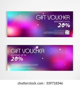 Gift voucher template modern pattern vector design