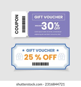 Gift voucher template for online shopping