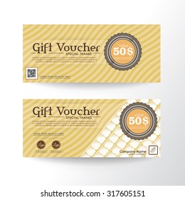 Gift Voucher template with premium pattern