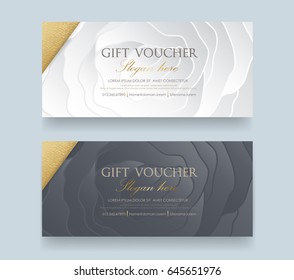 Gift voucher template with premium pattern,Vector illustration