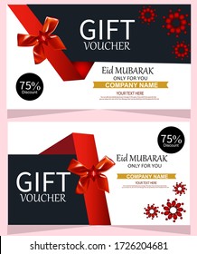 Gift Voucher Template Promotion Sale discount, Universal white and black flyer template for advertising a gym or business.