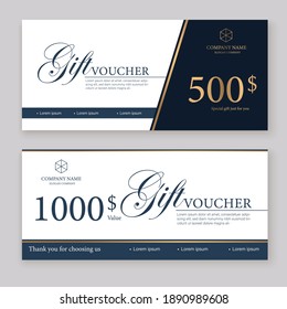 Gift Voucher Template Promotion Sale Discount, Black And White Background