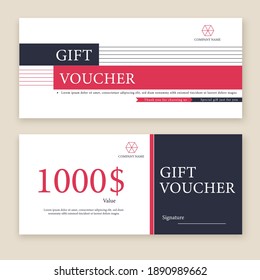 Gift Voucher Template Promotion Sale Discount, Black And White Background