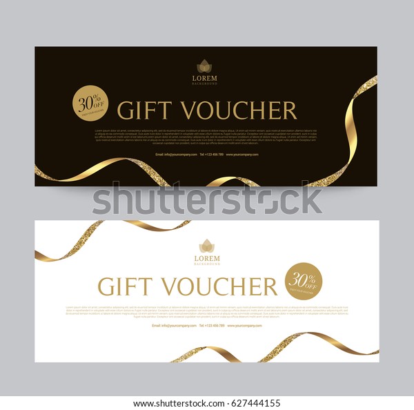 Gift Voucher Template Promotion Sale Discount Stock Vector Royalty Free