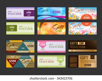 Gift Voucher template set