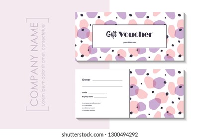 Gift voucher template set. Abstract colorful background. Vector illustration