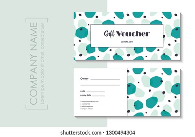 Gift voucher template set. Abstract colorful background. Vector illustration