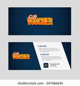 Gift voucher template set. Two gift cards design.