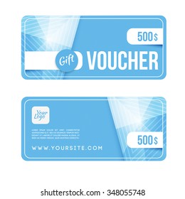 Gift voucher template set. Two gift cards design.
