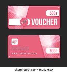Gift voucher template set. Two gift cards design.