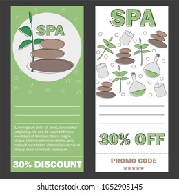 Gift Voucher template for Spa, Hotel Resort, Vector illustration banner - discounr card