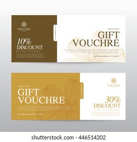 Gift Voucher Template For Spa, Hotel Resort, Vector Illustration