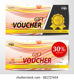 Gift Voucher Template, sporty and colorful style, vector design illustration eps 10