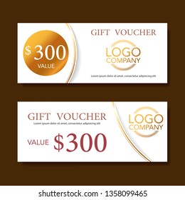 Gift voucher template, vector