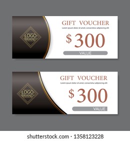 Gift Voucher Template, Vector