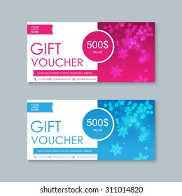 Gift Voucher template, vector