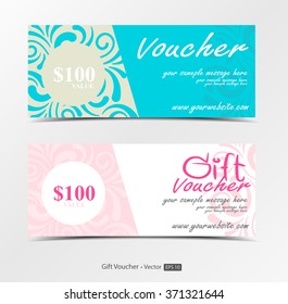 Gift voucher template - vector