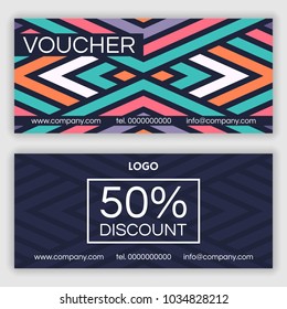 Gift voucher template. Vector illustration