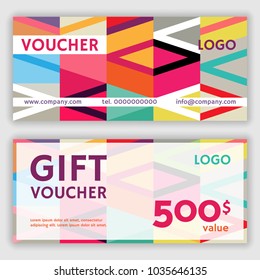Gift voucher template. Vector illustration