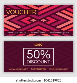 Gift voucher template. Vector illustration