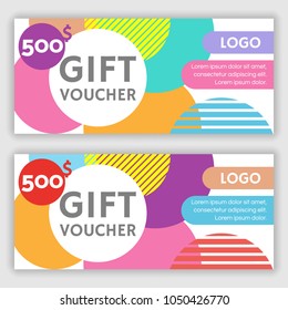 Gift voucher template. Vector illustration