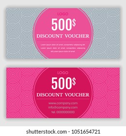 Gift voucher template. Vector illustration
