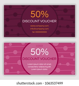 Gift voucher template. Vector illustration