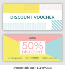 Gift voucher template. Vector illustration