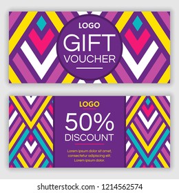 Gift voucher template. Vector illustration