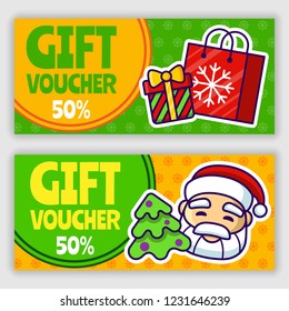 Gift voucher template. Vector illustration