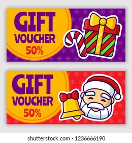 Gift voucher template. Vector illustration