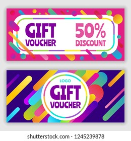 Gift voucher template. Vector illustration