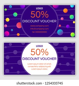 Gift voucher template. Vector illustration