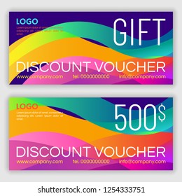 Gift voucher template. Vector illustration