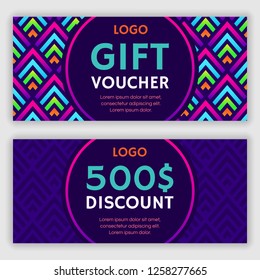 Gift voucher template. Vector illustration