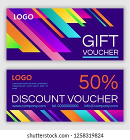 Gift voucher template. Vector illustration