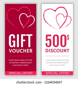 Gift voucher template. Vector illustration