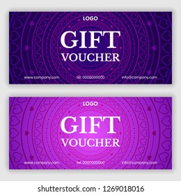 Gift voucher template. Vector illustration