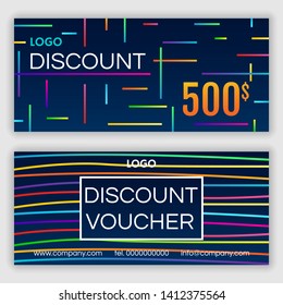 Gift voucher template. Vector illustration