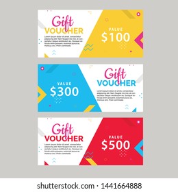 Gift Voucher Template Vector Illustration for Your Business