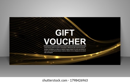 Gift voucher template. Vector illustration. 