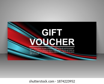 Gift voucher template. Vector illustration.