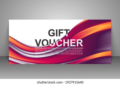 Gift voucher template. Vector illustration.