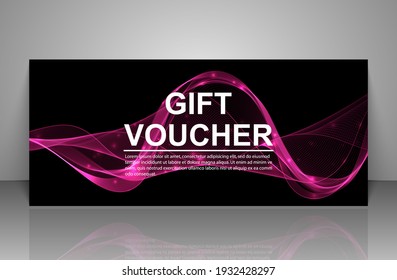Gift voucher template. Vector illustration.
