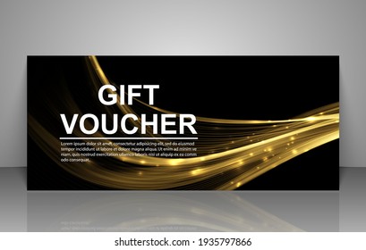 Gift voucher template. Vector illustration. 