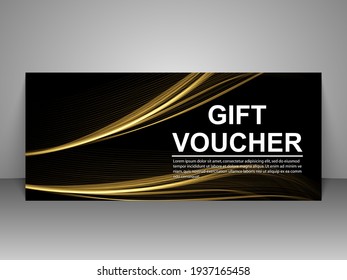 Gift voucher template. Vector illustration